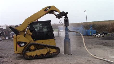 air drill for skid steer|center rock skid steer attachment.